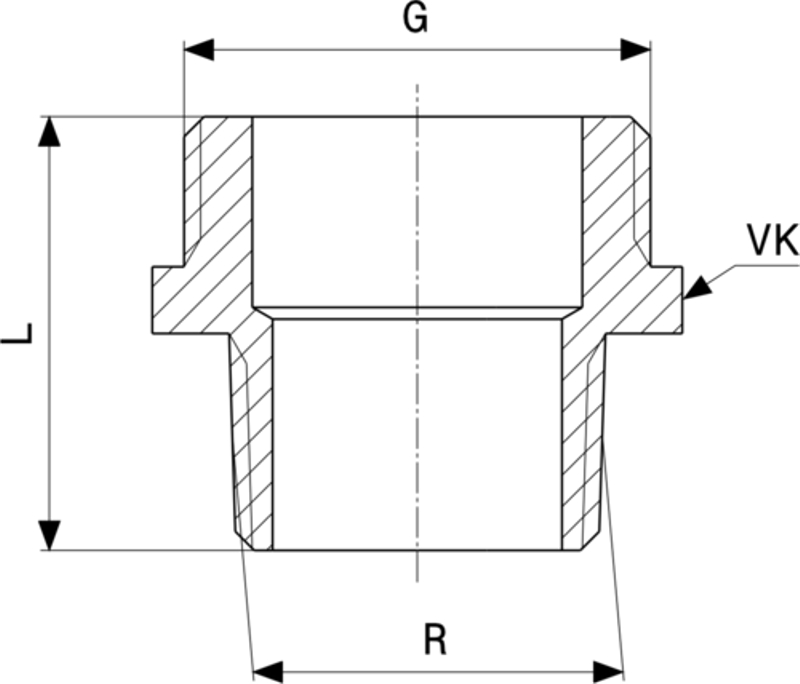 Přechodová vsuvka Viega bronz 3247 1/8˝ x 1/4˝