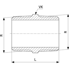 Dvojitá vsuvka Viega bronz 3280 3/4˝