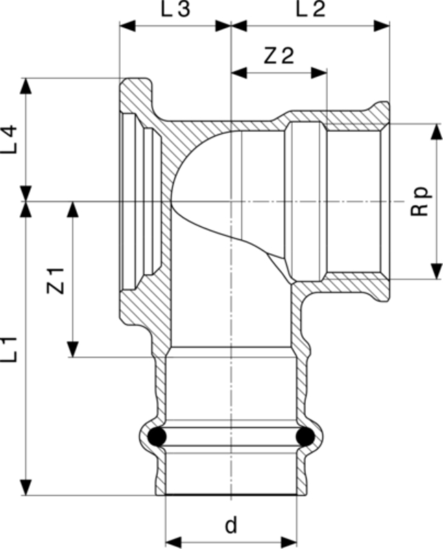 Nástěnka Viega Profipress s SC-Contur 2225.5 15 x 1/2˝