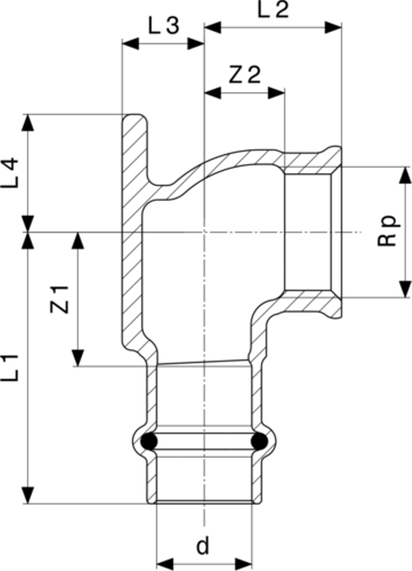 Nástěnka Viega Profipress G s SC-Contur 2625.5 18 x 1/2˝