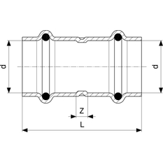 Objímka Viega Sanpress Inox s SC-Contur 2315 54