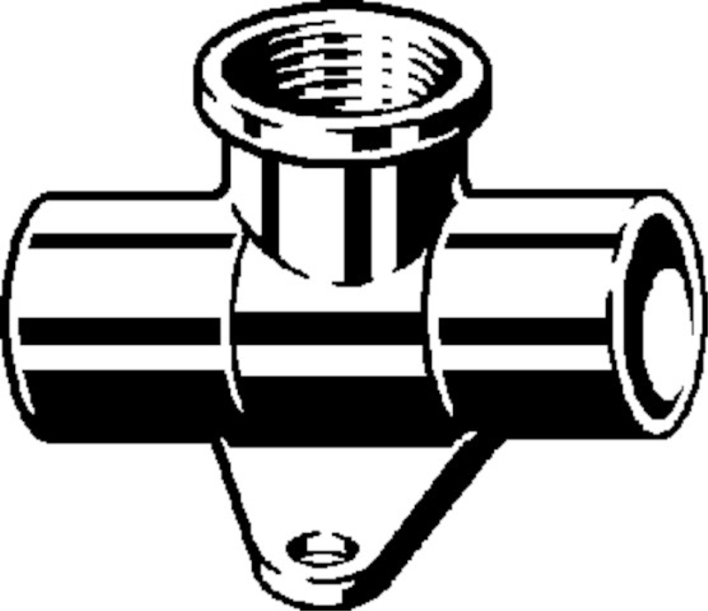 Nástěnný T-kus Viega pájené fitinky 94490G 15 x 1/2˝ x 15