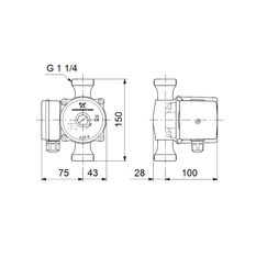 Čerpadlo oběhové Grundfos UP20-15 N 150 1x230V 50Hz 9H