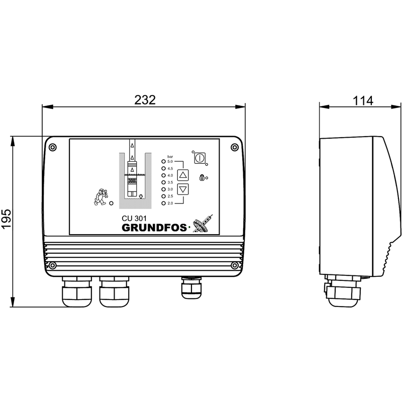 Příslušenství Grundfos CU 301 MkII Elunit/Bar cpl. (Europe)