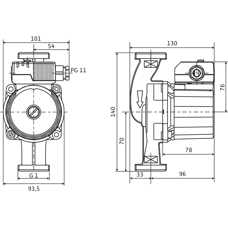 Mokroběžné standardní čerpadlo Wilo Star-Z 20/1, Rp1/2, 1x230V, 38W