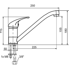 Novaservis Dřezová baterie Metalia 55 chrom 55091,0