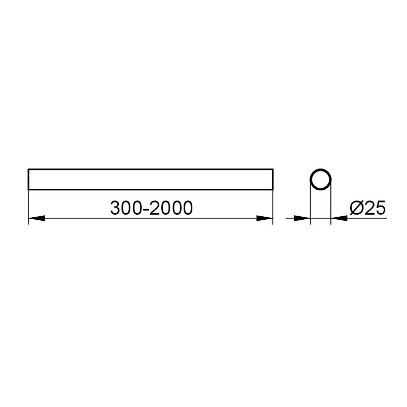 Tyč pro sprchový závěs Keuco Plan, 1800 mm, pochromováno