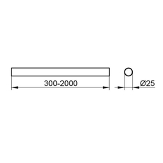 Tyč pro sprchový závěs Keuco Plan, 1800 mm, pochromováno