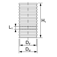 Roura šachtová korugovaná (vlnovec) bez hrdla Wavin Basic d 315 x 1250 mm