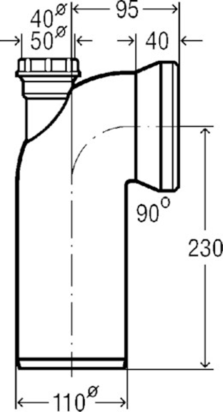 Připojovací oblouk 90° Viega 3811.1 50