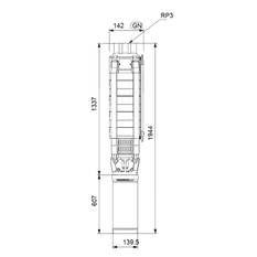 Čerpadlo ponorné Grundfos SP30-11 Rp3 6˝3X380-415/50 9.2kW