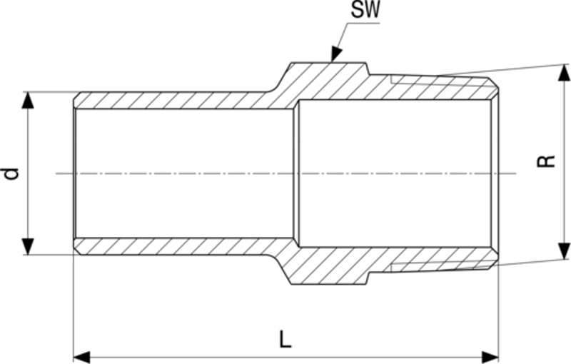 Zásuvný kus Viega Profipress s SC-Contur 2211.1 22 x 1/2˝