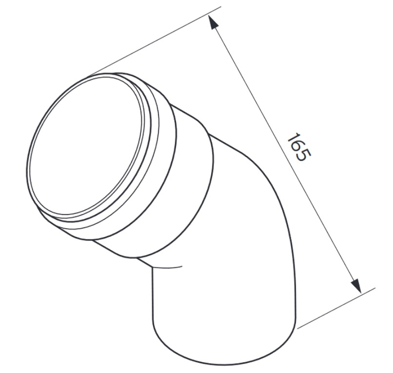 Kolena 45° Protherm odkouření pr. 80 mm, 2 ks (K21K)