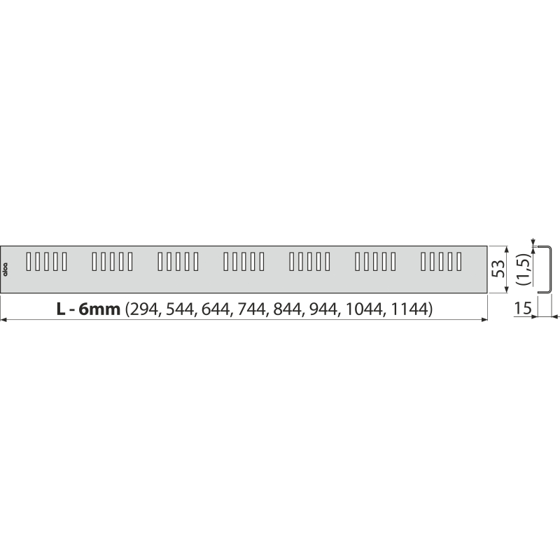 Rošt Alcadrain (Alcaplast) pro liniový podlahový žlab, nerez-mat DREAM-1050M