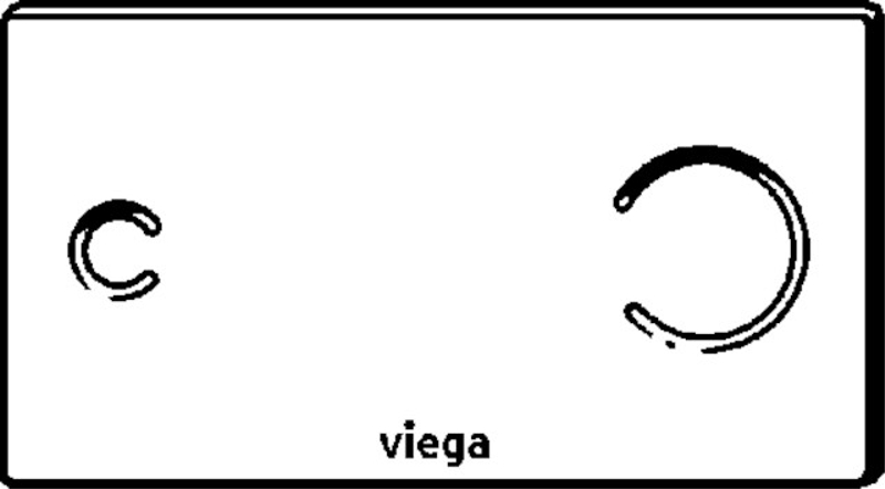 Senzitivní ovládací deska Viega 8352.11 VfM100S 230V sklo čiré/svě. šedé