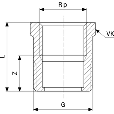 Přechodová vsuvka Viega bronz 3244 3/4˝ x 1/2˝ pochromováno