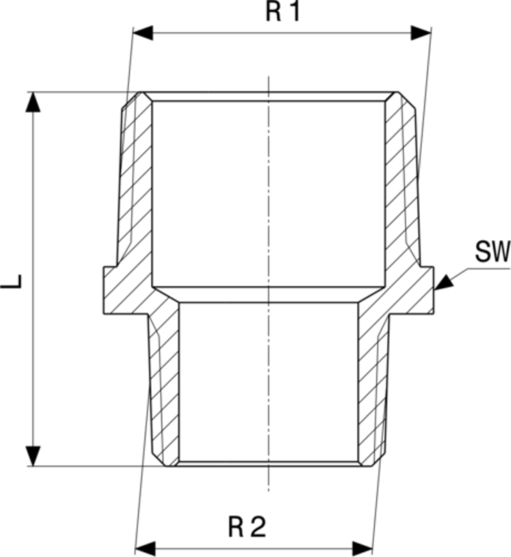 Redukční vsuvka Viega bronz 3245 1/4˝ x 1/8˝