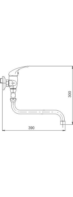 Paneláková baterie 100 mm lékařská páka Metalia 55 chrom