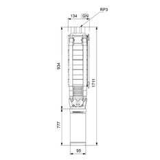 Čerpadlo ponorné Grundfos SP30- 7 Rp3 4˝3X380-415/50 7.5kW