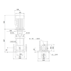 Čerpadlo odstředivé Grundfos CR1S-4 A-FGJ-A-E-HQQE 3x230/400 50HZ