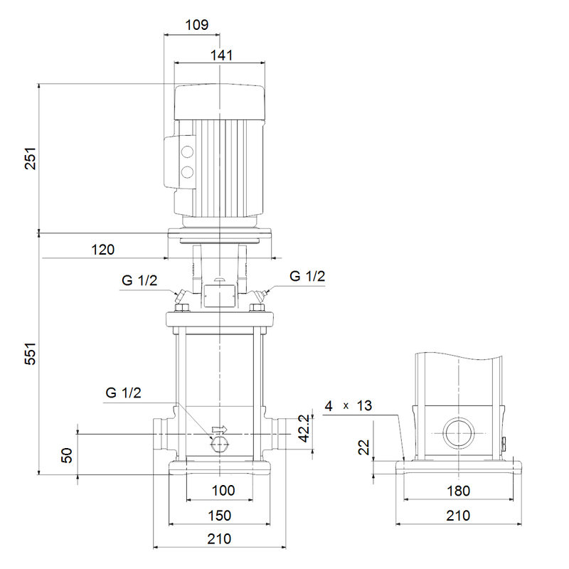 Čerpadlo odstředivé Grundfos CRN1-19 A-P-A-E-HQQE 3x230/400 50HZ