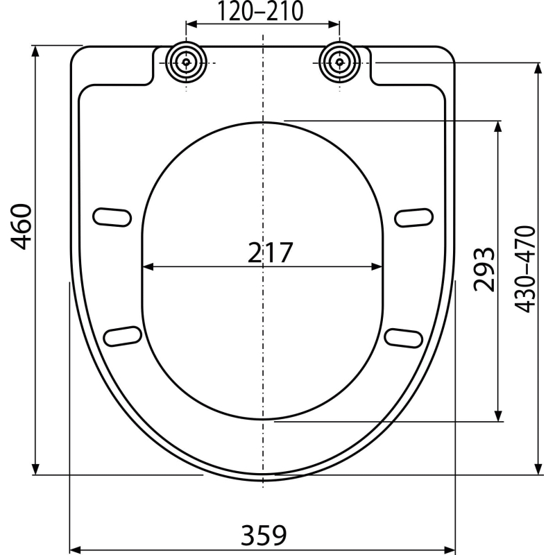 WC sedátko Alcadrain (Alcaplast) Softclose, Duroplast A67