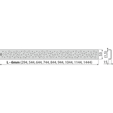 Rošt Alcadrain (Alcaplast) pro liniový podlahový žlab, nerez-lesk BUBLE-850L