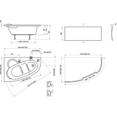 Vana Ravak Asymmetric 160x105 L