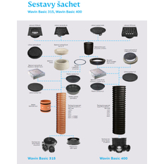 Dno šachtové PP Wavin Basic 400, KG DN 160 (sběrné 45°)