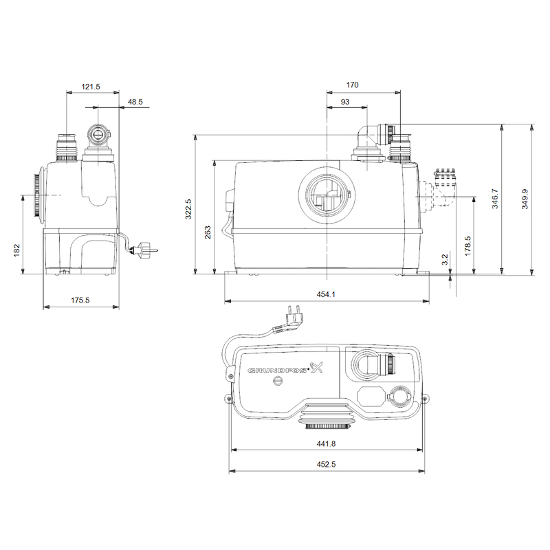 Stanice Grundfos SOLOLIFT2 WC-1 CEE 7/7