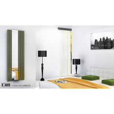 Těleso topné designové Isan Collom Mirror 1800 x 602 mm, 840 W, středové připojení, sněhově bílá RAL 9016