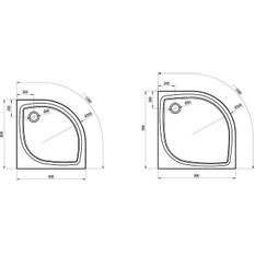 Sprchová vanička Ravak Elipso Pro Flat 90x90