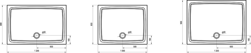 Sprchová vanička Ravak Gigant Pro Flat 100x80