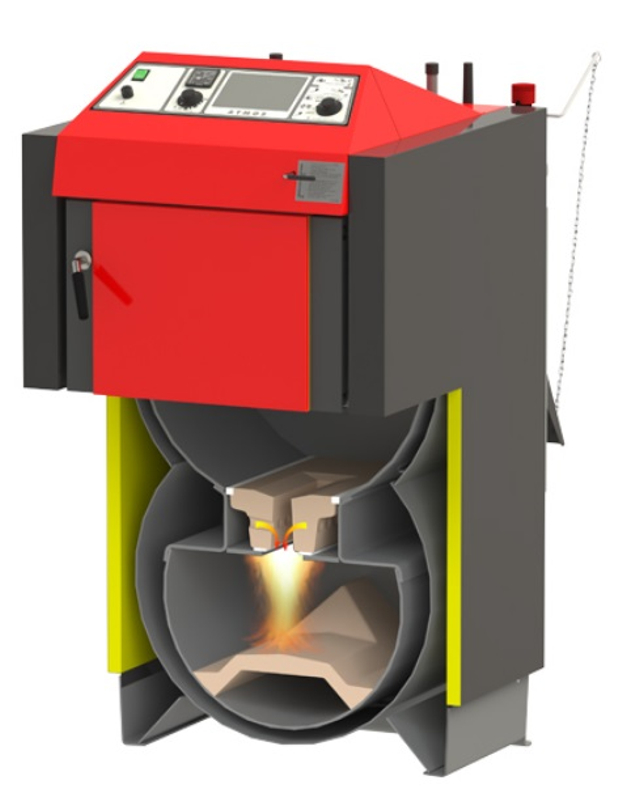 Kotel zplynovací na pelety Atmos Dřevoplyn DC32S, pravý, SVT 1061