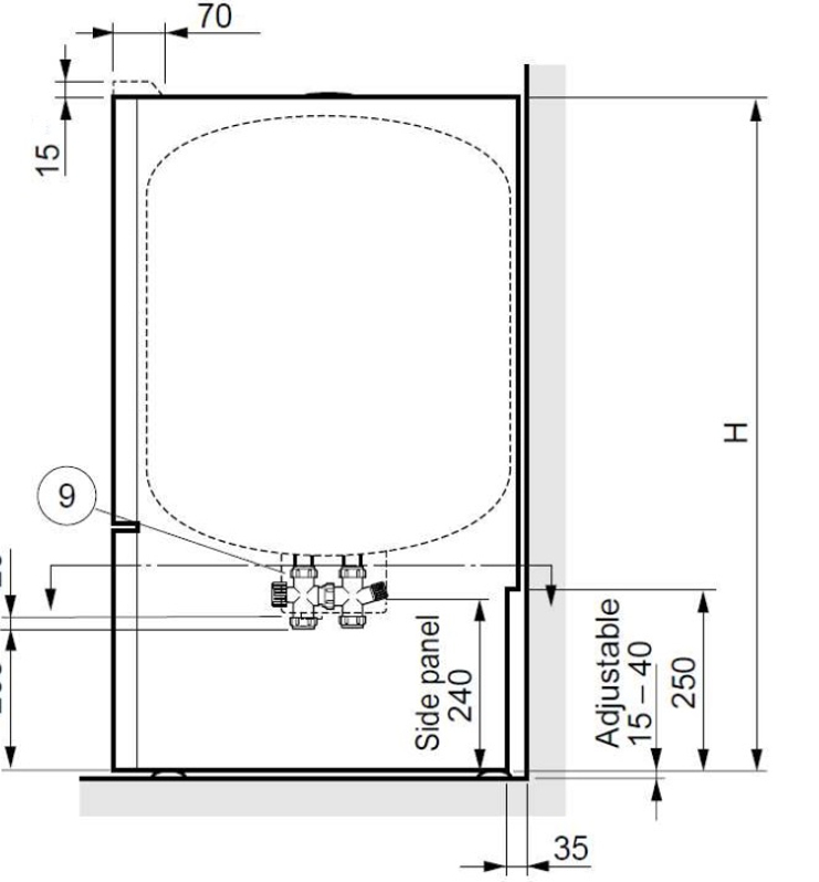 Ohřívač elektrický nerezový Dražice Nibe COMPACT R-200, stacionární