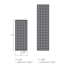 Těleso topné designové Isan Solar 1206 x 288 mm, 377 W, středové připojení, sněhově bílá RAL 9016