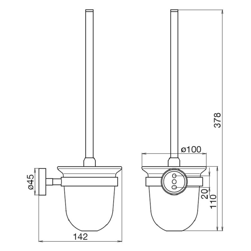 WC kartáč Plano Davos Ring