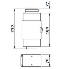 Trubka souosá s kontrolním otvorem Protherm odkouření pr. 60/100 mm, délka 0,2 m