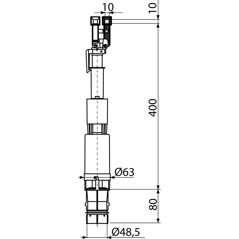 Vypouštěcí ventil Alcadrain (Alcaplast) pro Slimmodul A09B