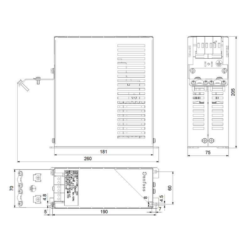 Filtr Grundfos Sinewave 200-500V IP20 4,5/4/3,5/3,5A