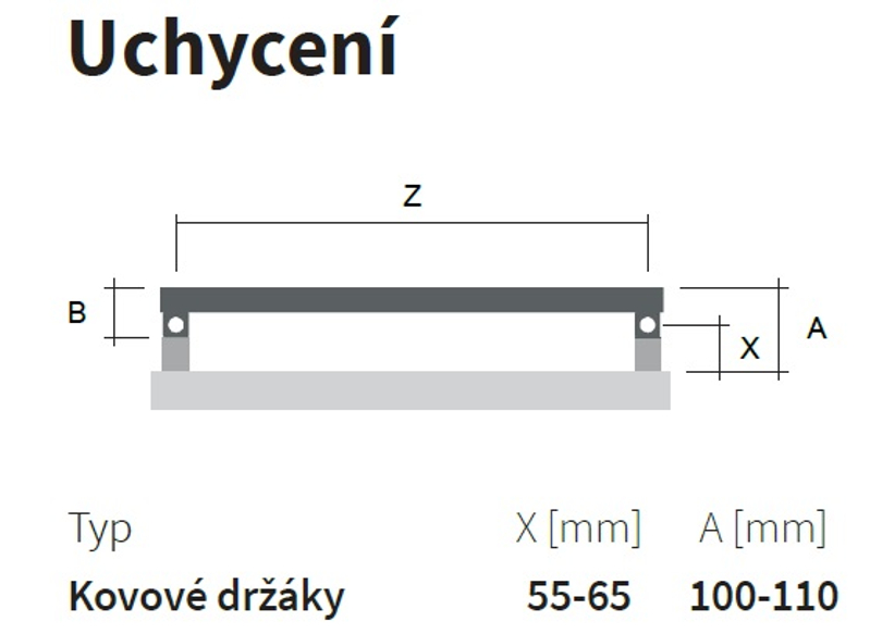 Těleso koupelnové trubkové Isan Club Edge 1758 x 600 mm, 1061 W, středové připojení, sněhově bílá RAL 9016