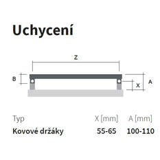 Těleso koupelnové trubkové Isan Club Edge 1758 x 600 mm, 1061 W, středové připojení, sněhově bílá RAL 9016