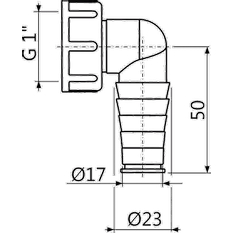 Kolínko komplet Alcadrain (Alcaplast) G1˝/17-23 P0048-ND