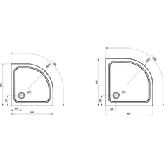 Sprchová vanička Ravak Elipso Pro Chrome 90x90