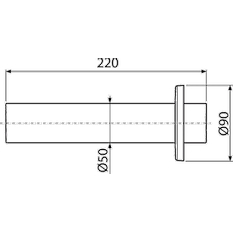 Trubka s rozetou Alcadrain (Alcaplast) DN50 P047