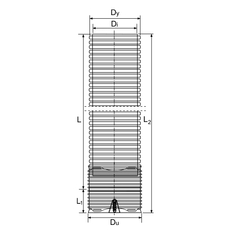 Trubka drenážní korugovaná Wavin PP X-Stream SN8 perforovaná 360° DN 250 x 1,5 x 6000 mm , černá