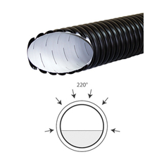 Trubka drenážní korugovaná Wavin PP X-Stream SN8 perforovaná 220° DN 300 x 1,5 x 6000 mm , černá