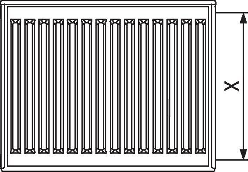 Radiátor Kermi Profil Kompakt FKO 10 600 x 1200 mm, 722 W, bílý