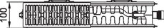 Radiátor Kermi Profil Kompakt FKO 22 600 x 800 mm, 1333 W, bílý