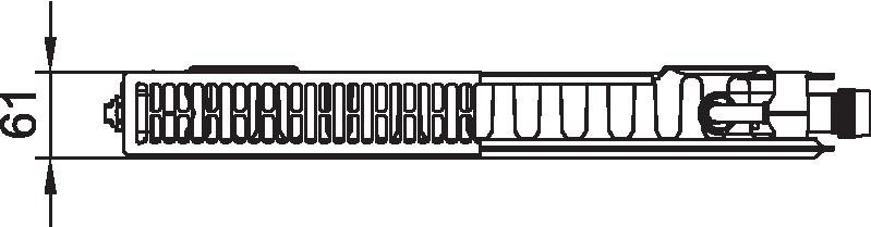 Radiátor Kermi Profil-V FTV 11 levý 500 x 400 mm, 336 W, bílý